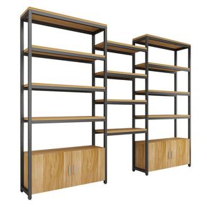 Étagère de présentation pour supermarché et magasin de proximité, meuble de rangement multi-niveaux double face en acier, simple et autoportant pour chaussures - Product Image 6