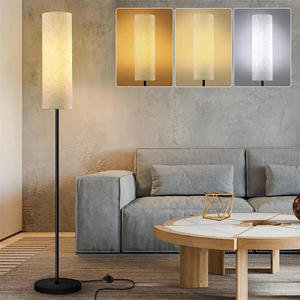 <span class=keywords><strong>Lampe</strong></span> sur <span class=keywords><strong>pied</strong></span> moderne, haute et étroite, avec interrupteur au <span class=keywords><strong>pied</strong></span> et <span class=keywords><strong>abat</strong></span>-<span class=keywords><strong>jour</strong></span> cylindrique <span class=keywords><strong>en</strong></span> tissu, <span class=keywords><strong>pour</strong></span> chambre et salon. - Product Image 6
