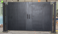 Porte d'allée battante double en aluminium d'usine et porte de jardin privée