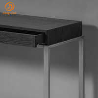 Meuble de console de haute qualité, moderne, luxueux, artisanal, personnalisable, avec tiroirs, pieds en acier, confortable ou bureau d'écriture