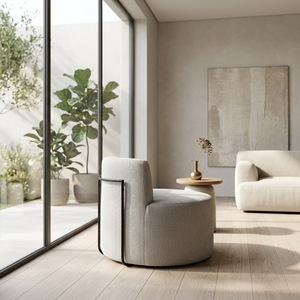 Divano Moderno Senza Telaio Nisco, Schiuma Memory da 3cm, Seduta in Tessuto, Poltrona Compatta Sottovuoto per Soggiorno e Appartamento - Product Image 3