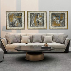 ภาพวาดแอบสแตรกต์บนผืนผ้าใบสีน้ำมันบนผนังที่ออก<span class=keywords><strong>แบบ</strong></span>มาอย่างกลมกลืนมีสีและรูป<span class=keywords><strong>แบบ</strong></span>ของเหลวที่ซับซ้อน - Product Image 5