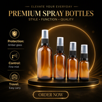 Flacon compte-gouttes en verre ambré rechargeable de 5 ml, 10 ml, 15 ml, 20 ml, 30 ml, 50 ml, 100 ml pour huile essentielle, sérum, lotion, avec pompe à crème