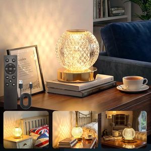 Lampe de bureau LED sans fil en métal, style nordique moderne européen, en forme de boule, rechargeable, à intensité tactile, portable, réglable, batterie 5V, pour chambre - Product Image 1