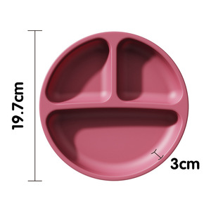 Ensemble d'assiettes divisées en silicone pour enfants, design minimaliste rond pour les repas des enfants - Product Image 5