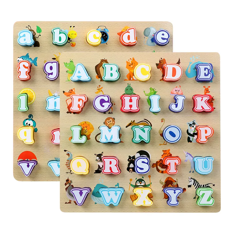 Tablero de madera con letras para practicar, juego educativo de aprendizaje de números del alfabeto, Motor fino Montessori, gran oferta, 2023