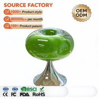Lampe de bureau de style luxueux, en verre et métal, à brancher, avec interrupteur, à intensité variable, pour café, bar, lampe LED d'ambiance