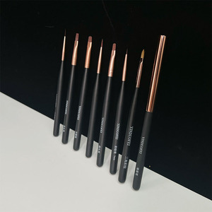 Pinceau à ongles à manche en bois, tête ronde, stylo de peinture, logo personnalisé, OEM ODM, pinceau professionnel pour salon de manucure, gel UV, nail art - Product Image 5