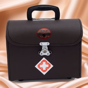 Boshiho Leather Medical Portable First Aid <b>Box</b> Medical Household <b>Waterproof</b> <b>Storage</b> <b>Box</b> Immergency Backpack - Product Image 1