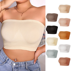 Top Bustier da Donna Senza Spalline e Senza Ferretto, Stile Bandage, Aderente al Seno, <span class=keywords><strong>Push</strong></span>-<span class=keywords><strong>up</strong></span>, Anti-shock, Compressivo - Product Image 4