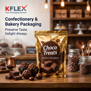 Custom Chocolate Ziplock Doypack <b>Pouch</b> Printed Food Packaging Bag for Confectionery Bakery - Product Image 2