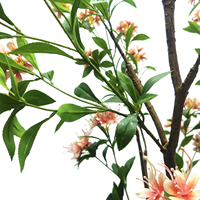 CHUANGFA 200cm Tanaman Rambat Plastik Artificial Trumpet Creeper-Evergreen Tahan Lama untuk Penggunaan Dalam Ruangan untuk Pernikahan & Liburan