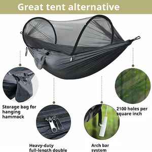 Nouvelle <span class=keywords><strong>hamac</strong></span> anti-moustiques et anti-UV 2026 pour 2 personnes, 3 <span class=keywords><strong>places</strong></span>, en nylon 210T, avec auvent amovible, portable et pliable, pour camping et voyage en extérieur - Product Image 4