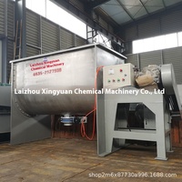 Approvisionnement d'usine 50kg mélangeur horizontal en acier inoxydable homogénéisation de liquide de poudre sèche pour le moteur de moteur d'ingrédients de savon d'alimentation
