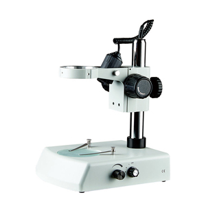 Microscope stéréoscopique binoculaire à zoom 7x-45x sur pied avec plateau en verre auto-lumineux et bouton de réglage de la lumière - Product Image 4
