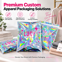 Fabricant OEM & ODM – Sacs holographiques autocollants métallisés pour vêtements, emballage personnalisé avec logo, GRS Sedex