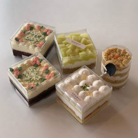 Offres Spéciales Transparent Ps en plastique Biscuit Tiramisu gâteau de noël emballage Dessert bonbons boîte à gâteaux
