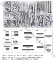 Kit ultime de ressorts de compression et d'extension, 200 pièces en 12 tailles assorties avec boîte de transport