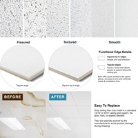 Plaques de plafond suspendu en fibre minérale ignifuge acoustique de couleur noir mat moderne PuloMax pour cinéma, restaurant, hall, théâtre