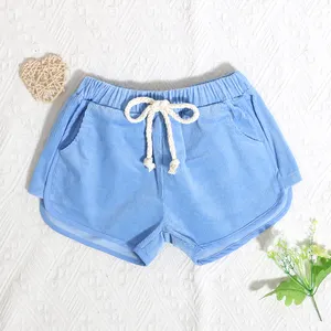High Quality Summer Cool Baggies Corduroy Fabric Breathable Baby Girls Short Pants Bottoms