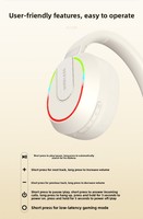 Nouveaux écouteurs de jeu sans fil avec annulation active du bruit (ANC), éclairage RGB 5.1, micro détachable et design pliable pour