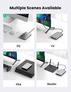 Boîtier de <span class=keywords><strong>disque</strong></span> <span class=keywords><strong>dur</strong></span> UGREEN 2,5 pouces, lecteur de <span class=keywords><strong>disque</strong></span> SATA externe USB C 3.1 Gen2, 6 Gbps, <span class=keywords><strong>Thunderbolt</strong></span> 3, UASP, boîtier SSD - Product Image 4