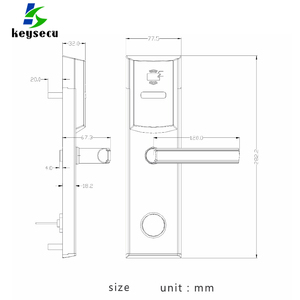 Phần mềm miễn phí an ninh thép không gỉ khách sạn kiểm soát truy cập điện gần RFID thẻ thông minh khóa cửa - Product Image 6