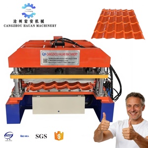 High Accuracy Color Steel Roof <b>Tile</b> Making Machine with Motor for Automatic Roll Forming - Product Image 1