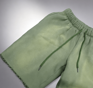 Pantalones Cortos de Algodón Oversize con Cordón para Verano, Estampado Vintage Personalizado OEM, de Tela Pesada con Lavado Ácido para Hombre - Product Image 3