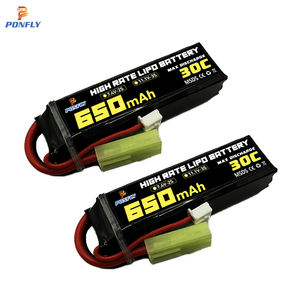 पोनफ्लाई 11.1v 650 माया 3s की एयरसॉफ्ट बैटरी 2s 7.4v 30c दर एयरसॉफ्ट जेल वॉटर गन बी ब्लास्टर रिचार्जेबल बैटरी - Product Image 1