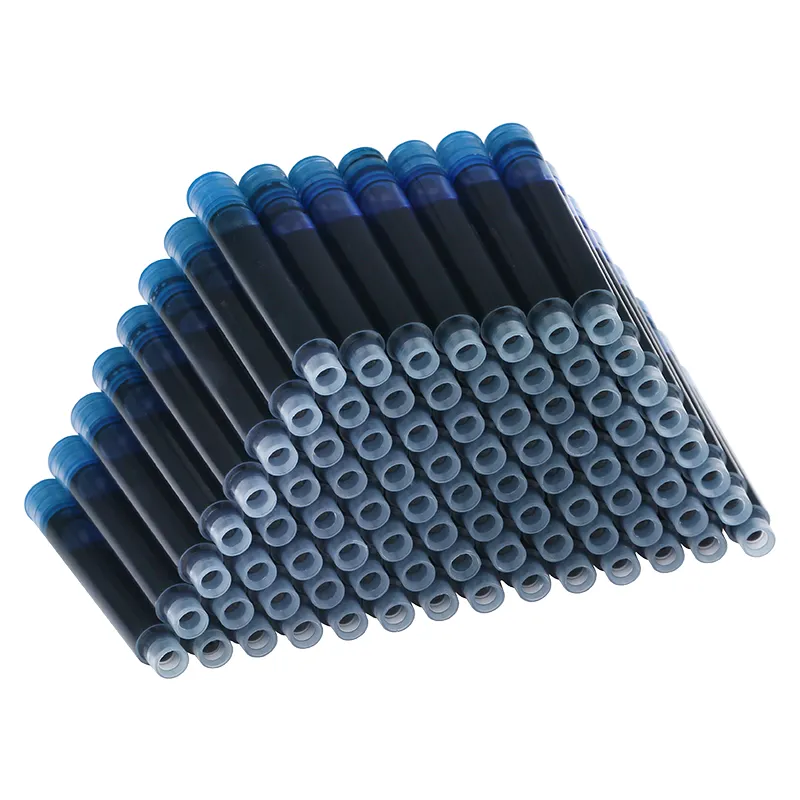 小学生と中学生のための万年筆交換可能な青と黒のインク袋用の3.4 & 2.6口径インク袋