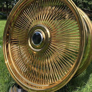 Rueda de radios de coche de 20, 22 y 24 pulgadas, color dorado, 2022, 140, <span class=keywords><strong>180</strong></span>, 200, venta al por mayor, 100 - Product Image 1