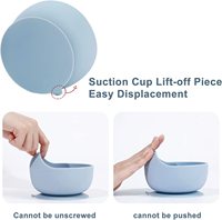 Ensemble de vaisselle pour l'alimentation de bébé Assiette en silicone bol avec cuillère Ensemble de vaisselle en silicone pour bébé Ensemble de vaisselle en silicone de qualité alimentaire sans Bpa pour enfant