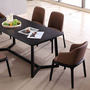 UPRS Modern Solid Wood <b>Backrest</b> Upholstered Leisure Dining Chair with Armrests, Suitable for Hotel Restaurant Banquet Hall Event - Product Image 1