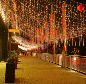 Đèn Giáng Sinh Trang Trí Ngoài Trời Rèm <span class=keywords><strong>Led</strong></span> Chiều Cao 0.4-0.6M Thả Rộng 4 Mét Vòng Hoa Tiệc Cưới Năm Mới - Product Image 6