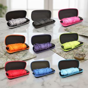 Parapluie de poche mini pliable 5 volets de marque, protection UV, haute qualité, personnalisable avec logo, vente en gros - Product Image 2