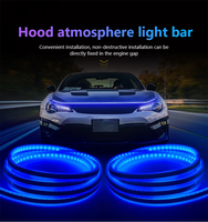 Bande LED Flexible 12V DIY pour Capot Moteur de Voiture, Lampe Ambiante Décorative à Détection de Démarrage