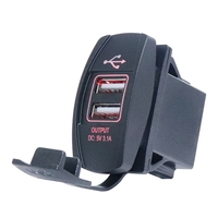 Prise d'alimentation de voiture Style interrupteur à bascule double USB étanche 12V Usb chargeur d'alimentation de voiture Dc 5V 3.1A chargeur de voiture Usb à double Port