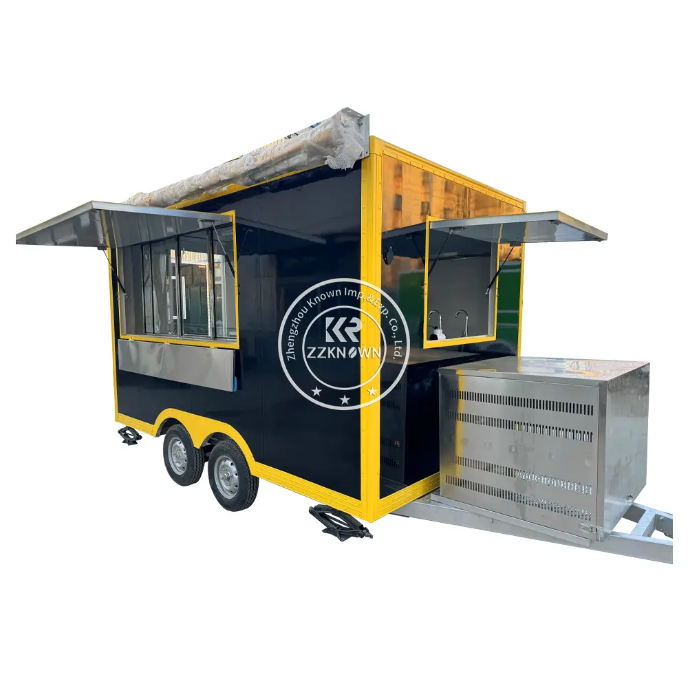 Catering Food Truck rimorchi Taco completamente attrezzati Mobile cucina Pizza carrello per caffè gelato camion camion economico cibo Mobile rimorchio