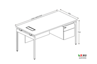 Bureau d'ordinateur moderne minimaliste de 120 cm Meuble secrétaire blanc avec design convertible Concept moderne en bois