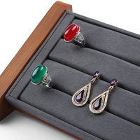 DIGU – présentoir multifonction en bois massif, présentoir pour boucles d'oreilles, bijoux, bagues