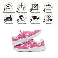 Chaussures de golf tropicales botaniques personnalisées en gros OEM ODM avec impression à la demande, logo personnalisé, baskets avec nom personnalisé FN062-25027108-9