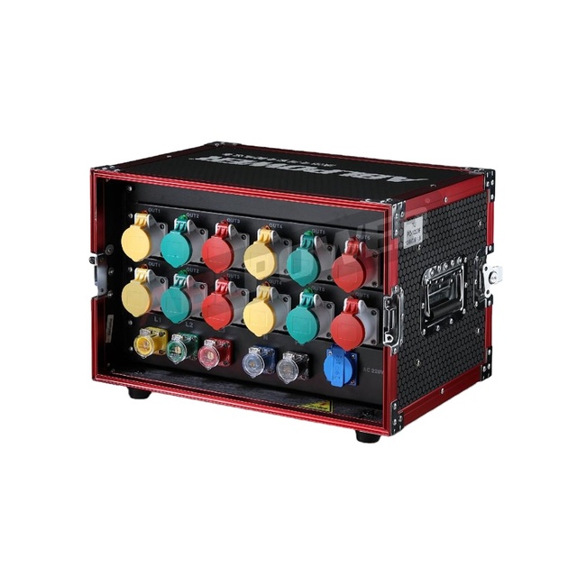 New Style Waterproof Stage Power Distribution Distro Box Equipment Box Light Power Control 380v CAMLOCK 12 Channels