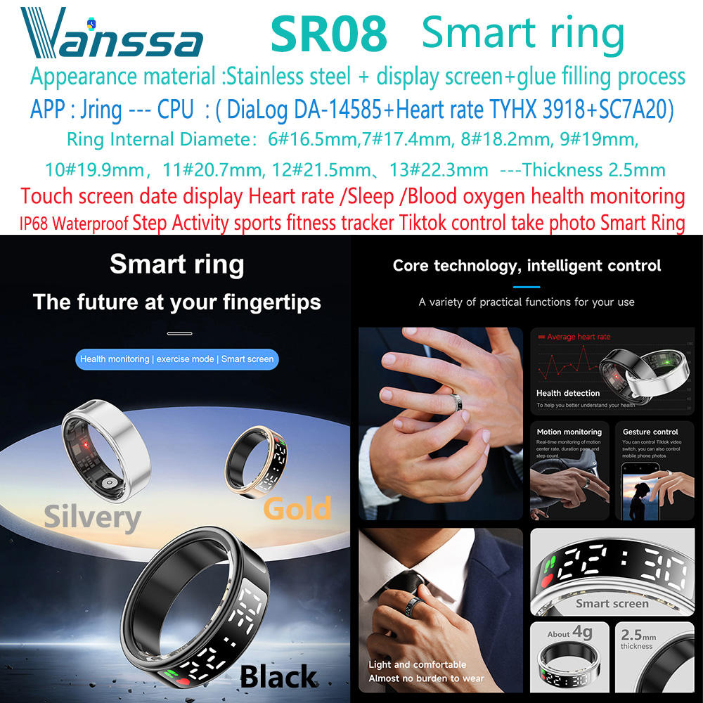 SR08-หน้าจอ-การนอนหลับ-กีฬา-สุขภาพ-แหวนอัจฉริยะ