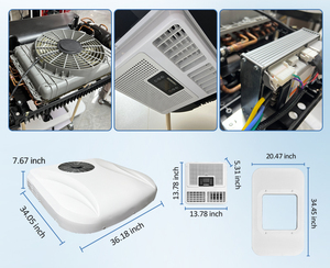Climatiseur de toit 3500W 12000 BTU pour camion avec chauffage, évaporateur à tube de cuivre, montage sur toit EAC002.80 Climatiseur de voiture - Product Image 3