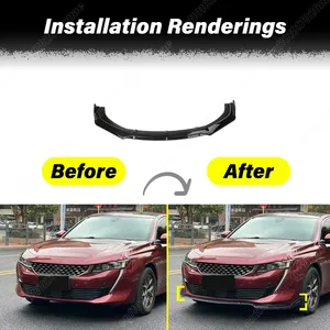 สปอยเลอร์กันชนหน้ารถยนต์ สำหรับ 508 MK2 R83 508 S/S S/W Line ปี 2018 2019 2020 2021 2022 อุปกรณ์ตกแต่งตัวถังรถยนต์ - Product Image 2