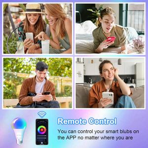 Ampoule LED Intelligente Antela en Plastique E27 Wifi RGB Dimmable Contrôle par Application Alexa Google Home 7W 806Lm 2700K-6500K Montage au Plafond - Product Image 6