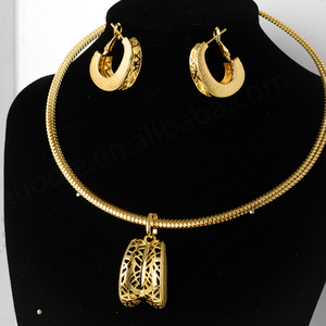 Juego de Joyería Nupcial de Lujo en Oro Brasileño y Cobre, Aretes y Collares para Mujer, Gran Venta - Product Image 5