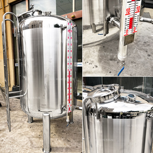 Réservoir de stockage vertical en acier inoxydable pour eau, produits chimiques, boissons et jus, avec échelle externe - Product Image 6