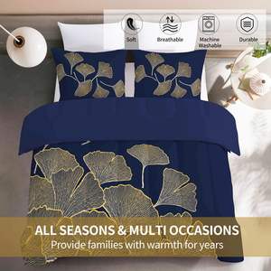 Ensemble de couette épaissie impression numérique 3D quatre saisons universel Double graisse couette trois pièces ensemble 200TC écologique maison - Product Image 6